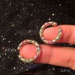 AAA Fake APM Monaco Mana Collection Multi-Color Gold Round Earrings